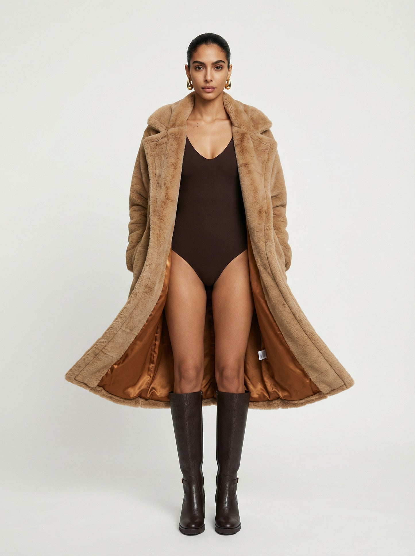 Sahara Camel | Faux Fur - Bej Premium Peluş Kürk