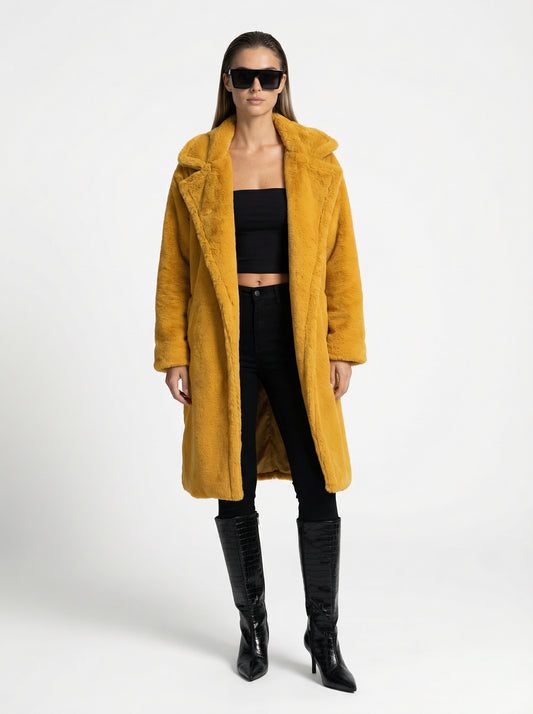 Hello Sunshine | Faux Fur - Hardal Premium Peluş Kürk